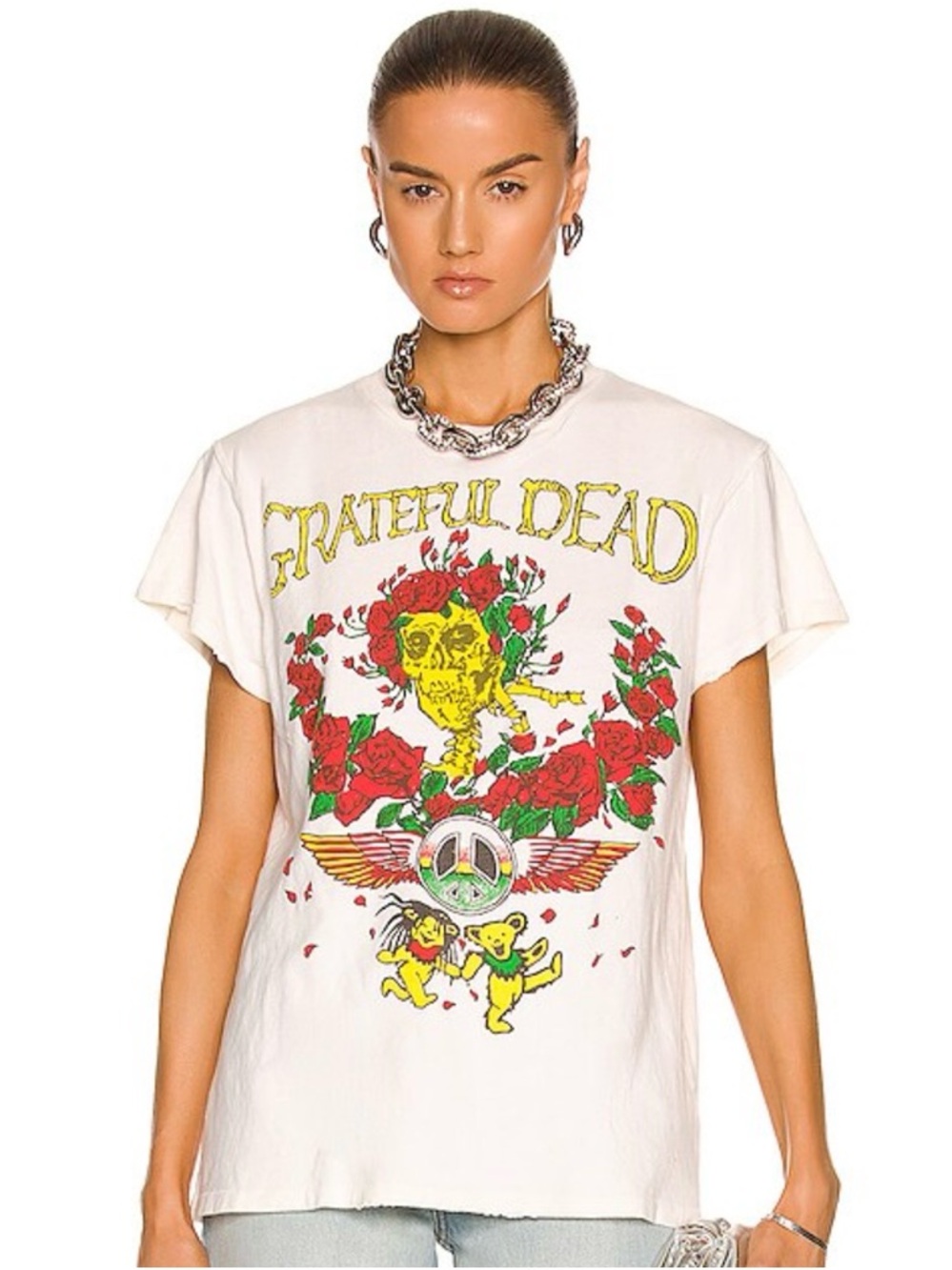♥️ MadeWorn Soft Cream Grateful Dead Rasta Graphic Tee XL